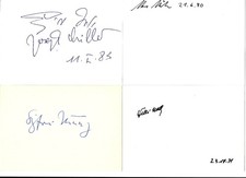 Konvolut Autogramme JOSEPH MILLO, UWE MÜLLER, SIEGFRIED MUNZ, WILLI NOLL