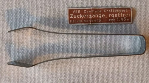Zuckerzange ddr rostfrei - zuckerzange,
