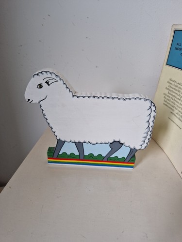 Paar bemalte buchstützen - buchstützen, holz
