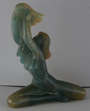 weiblicher Akt Deluol für Daum Nancy Jugendstil Glas