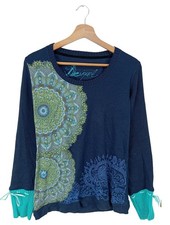 DESIGUAL Strickpullover Damen Pullover Gr. DE 38 blau-türkis Casual-Look