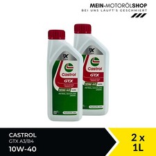 Castrol GTX 10W-40 A3/B4 Fiat Mercedes Renault VW 501 01 2x1 Liter = 2 Liter