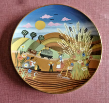 GLORIA Fine Porcelain Wandteller Handwork Bayreuth Dull Gold 24 Carat NEU