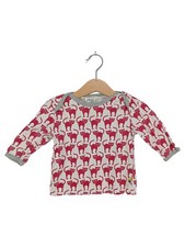 loud + proud Kinder Langarmshirt Gr. 62/68 Rot Katzenmuster Casual