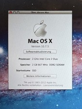 Apple macbook weiß - 2ghz, ssd
