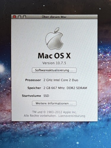 Apple macbook weiß 2ghz ssd - 2ghz,