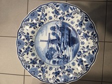 Wandteller Delft mit Windmühlenmotiv