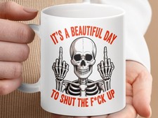 Lustige Skelett Tasse