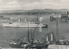 Foto WK2 Norwegen Stavanger Fjord Wohnschiff Frachtschiffe usw. X196