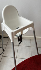 IKEA ANTILOP Kinderhochstuhl mit Sitzgurt,Babystuhl, weiß,mobiler Hochstuhl NEU