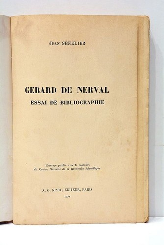 Gerard nerval bibliographie - de,