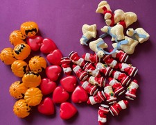 Winter Set 50 Aufsätze Figuren für Lichterkette Nikolaus Eisbär Kürbis Herz