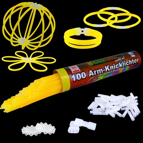 100 arm knicklichter gelb - arm,