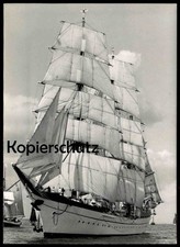 ALTE FOTO KARTE GORCH FOCK SEGELSCHULSCHIFF STEMPEL WINDJAMMER-PARADE KIEL 1980 