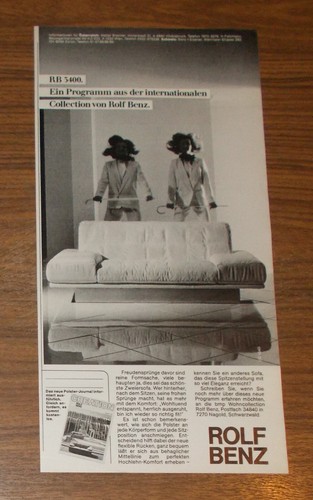 Seltene werbung rolf benz - seltene,
