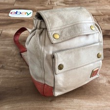 Belstaff LEATHER BACKPACK, bag, vintage, used, bicoloured, ca. 6l Volumen