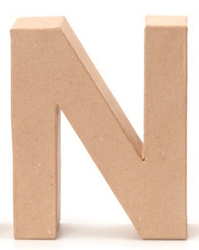 Papp buchstabe 5x5 - buchstabe, 17,5x5,5cm