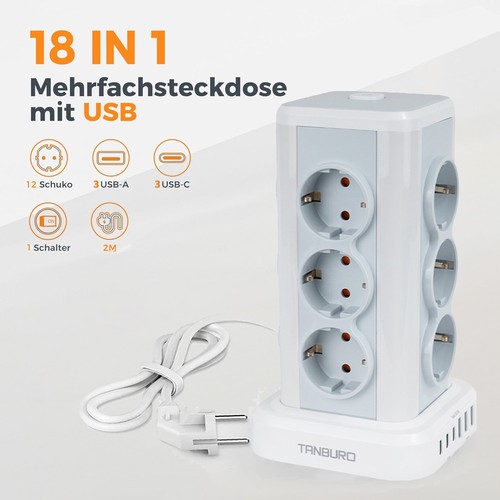 Fach steckdosenleiste mit - 12,