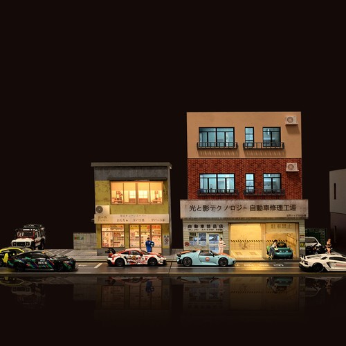 Stadt parkplatz modell - stadt,