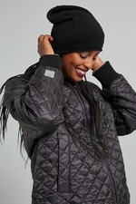 Max Mara Intrend Accessoires Beanie Mütze 100% Kaschmir Schwarz  Logo NP: 159,00