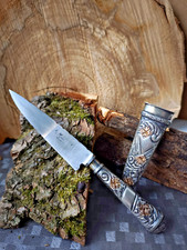Antikes Punales Gaucho Jagdmesser Silber 750er, La Movediza Klinge , Argentinien
