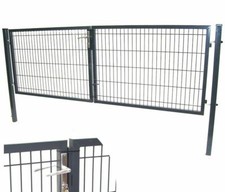 Quadratrohr Doppelflügeltor Gartentor Gartenzaun Tor Doppeltor Flügeltor Hoftor