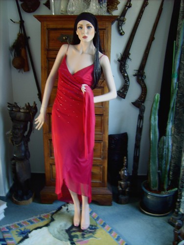 Abendkleid rot strass - abendkleid, gr.
