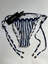 DOLCE & GABBANA Bikini Unterteil  Damen IT 4/ EU XL Blau/Weiß