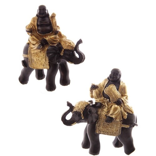 Buddha auf elefant - elefant, figur