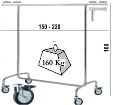 Kaufhausständer Kleiderständer Rollgarderobe Kleiderstange Metall 2015.150