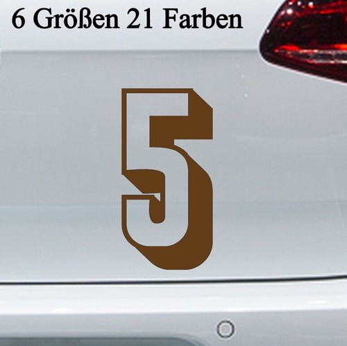 Zahl fünf aufkleber 6 - 5,