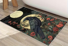 Fußmatte Rabe Rose Gothic