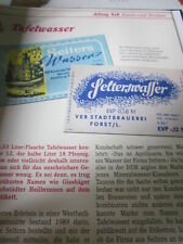 Das war die DDR N Essen und Trinken Tafelwasser Selterswasser