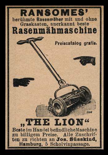 Alte reklame 1898 ransomes - alte,