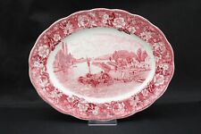 Palissy Thames River Scenes Maidenhead Bridge rot Servierplatte 35,5 x 27,5 cm