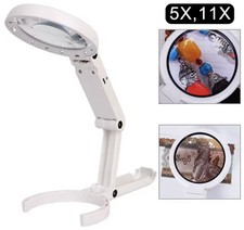Lupe mit Licht 5X 11X Handlupe
