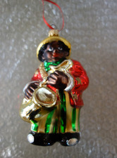 Christbaumschmuck Weihnachten  Figur Saxophon Spieler 14 cm Glas 90er  selten