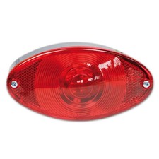 Rücklicht Cat-Eye chrom rotes