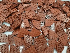 Lego 4x Platte Rund Braun Ecke