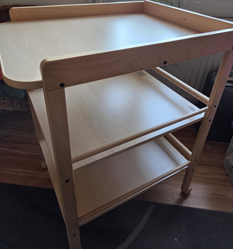 Wickeltisch birke nachbildung - wickeltisch,