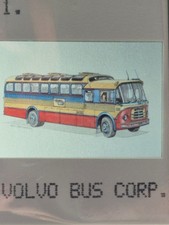 Volvo Pressemappe Bus-Programm 1998 mit 8 Kleinbild-Farbdias
