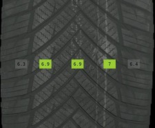 225/55 R17 97W Ganzjahrreifen Firestone Allseason 6-7mm DOT 3324 - 4 REIFEN