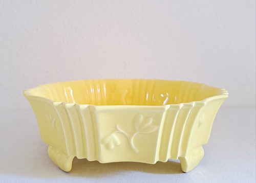 Art déco gesteckschale - gesteckschale, gelb