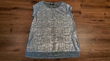 Bodyflirt Damen Top Design Oberteil T-Shirt Bluse Shirt Silber Gr. S 36-38 Neu