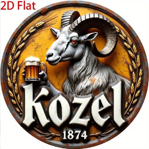 Blechschild rund kozel - blechschild,