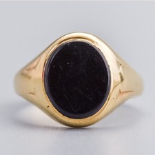 Goldring Herrenring Schwarzer