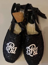 REPLAY Damen Schuhe Sandaletten Schwarz Glitzer Neu Gr. 39