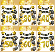 Schwarz Gold Geburtstag Deko