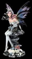 Elfenfigur - Drachenelfe Dialya - Fantasy Deko Feen Figur Magie - 25,5 cm 