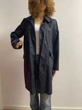 RALPH LAUREN DamenTrenchcoat Staubmantel Dunkelblauer mit Tupfen US Gr.6，wie neu